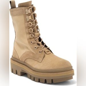 ALL SAINTS BETH COMBAT BOOTS SUEDE Size 8 NWT